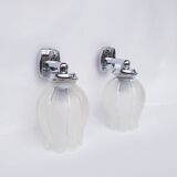 Antique glass wall lights