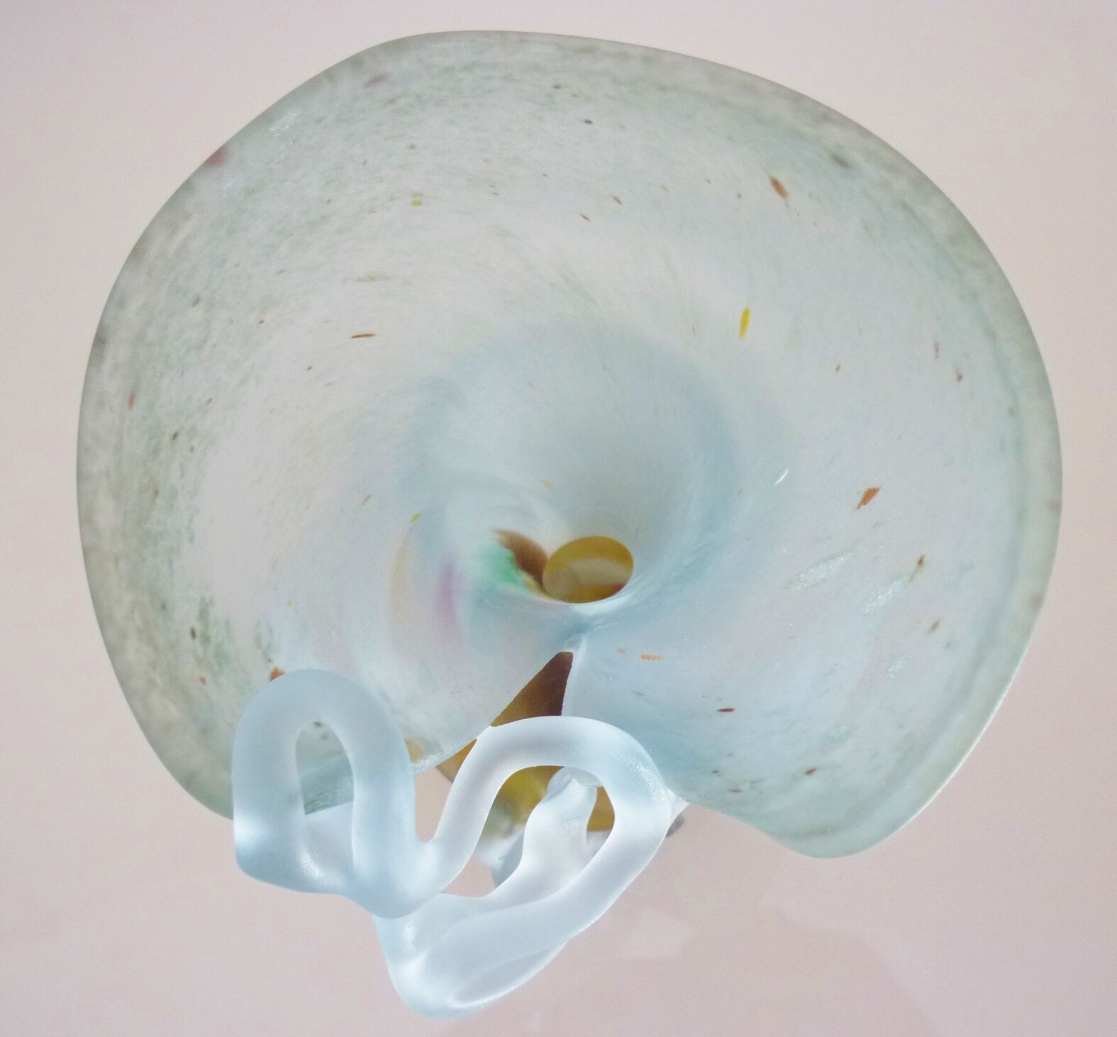 Pitcher vase in blown glass paste, free form, design of the twentieth century