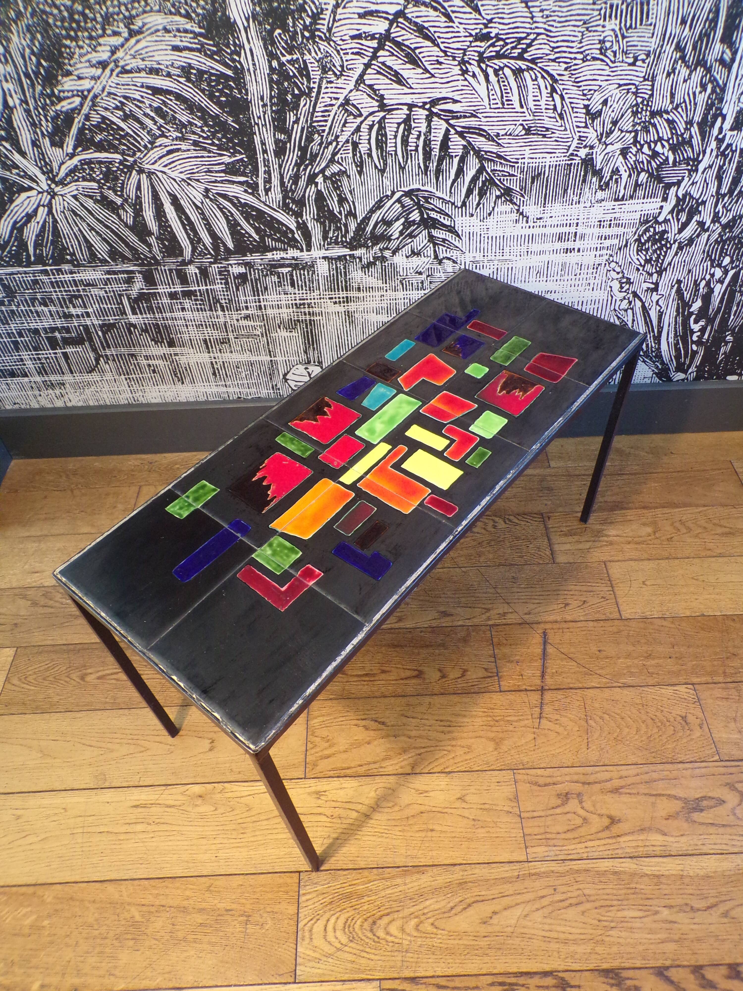 Table basse céramique Vallauris 1960
