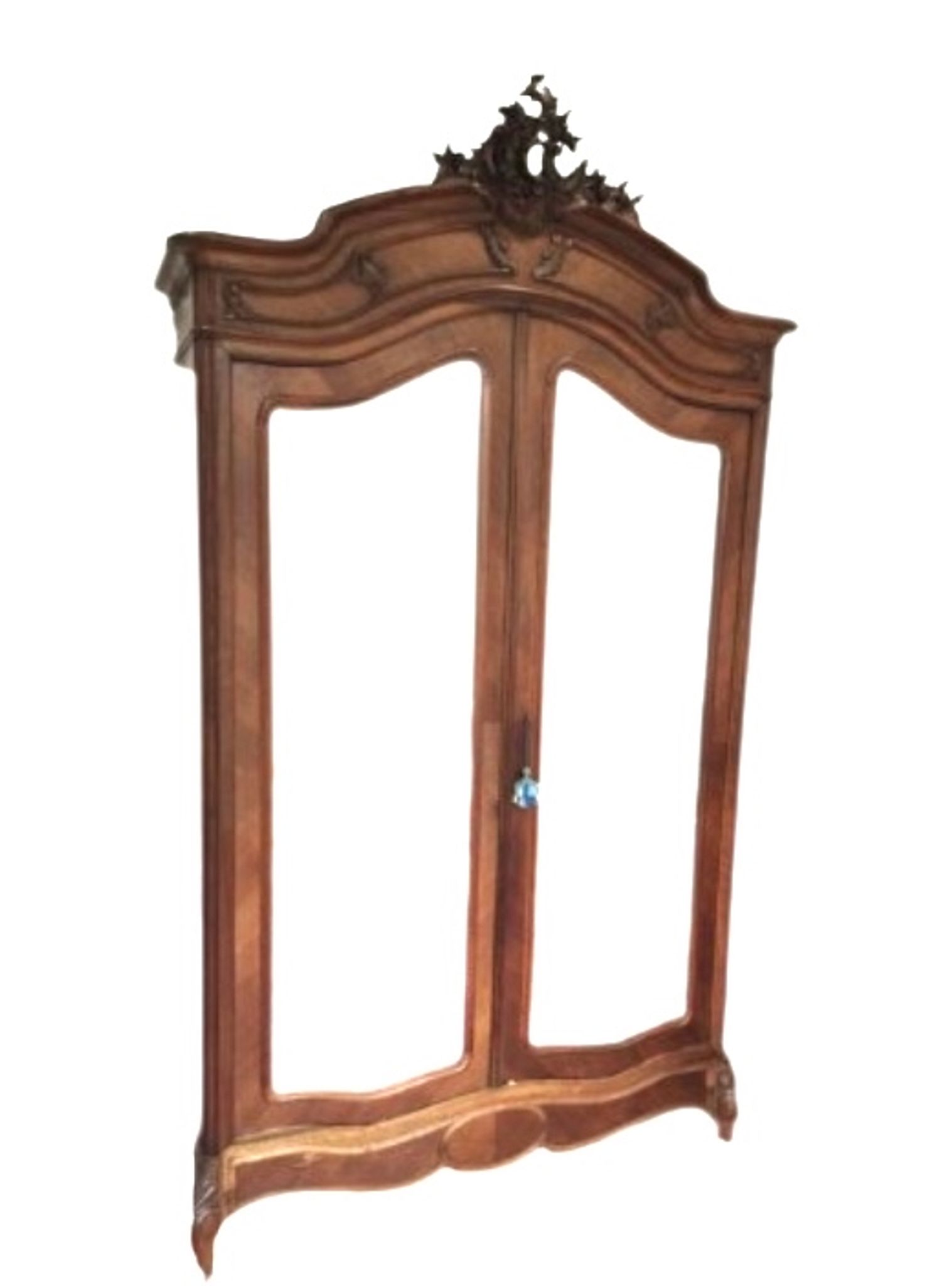 Antique wardrobe, Louis XV style wardrobe with mirror