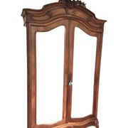 Antique wardrobe, Louis XV style wardrobe with mirror