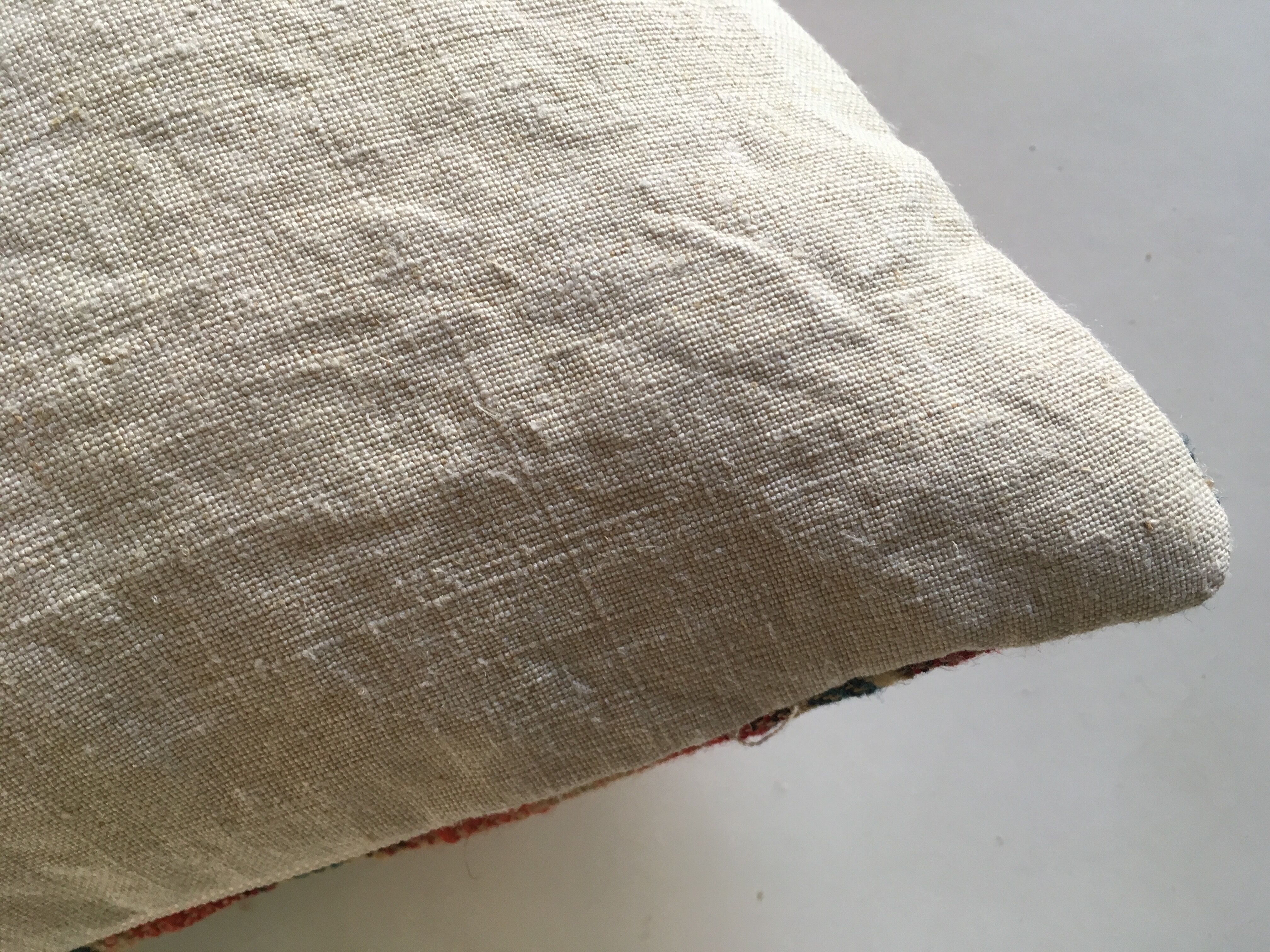 silk tweed cushion and 19th mattress striped raw linen linen