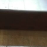 Splendid wall shelf in varnished solid oak (2m32cm long) with 3 wall hooks