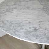 Marble and steel table France, circa 1970