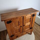 Vintage design solid oak sideboard