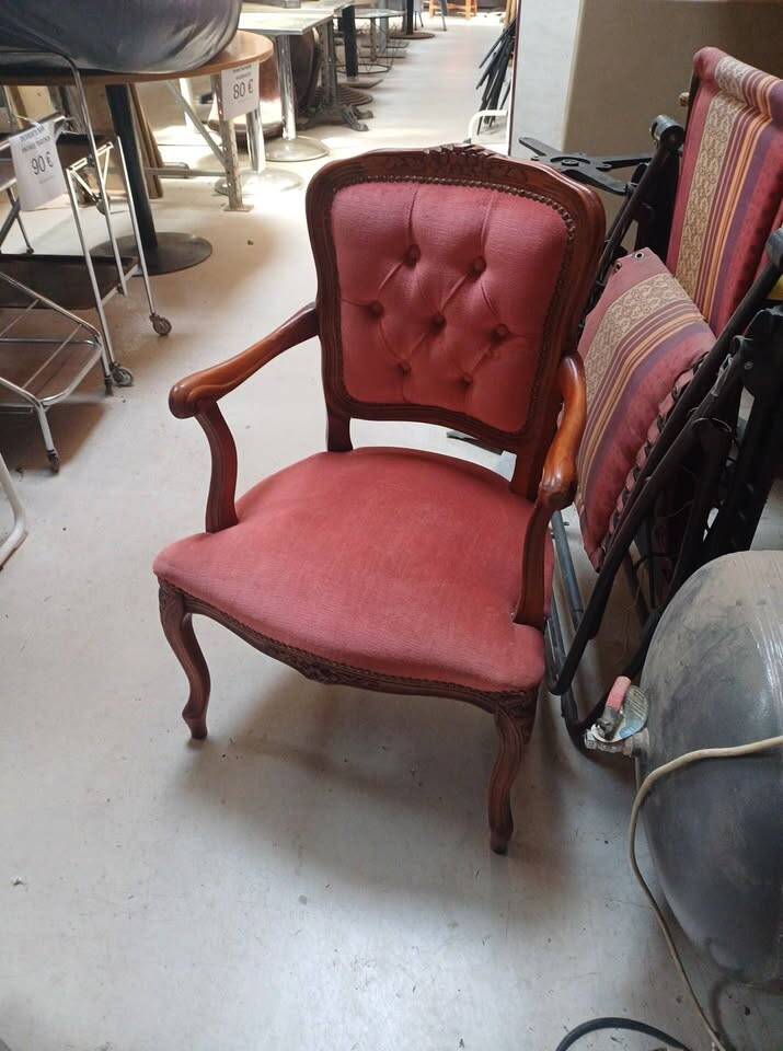 Louis XV style bergère armchair