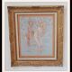 Drawing by Chabas - Two naked women bathing