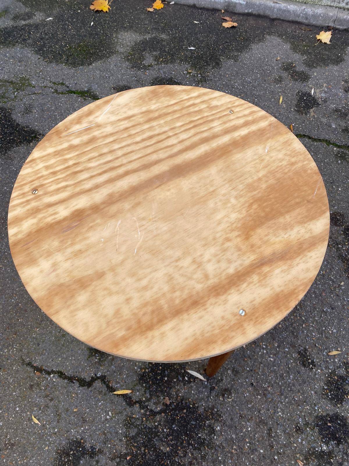 Scandinavian round wooden kitchen table 72cm