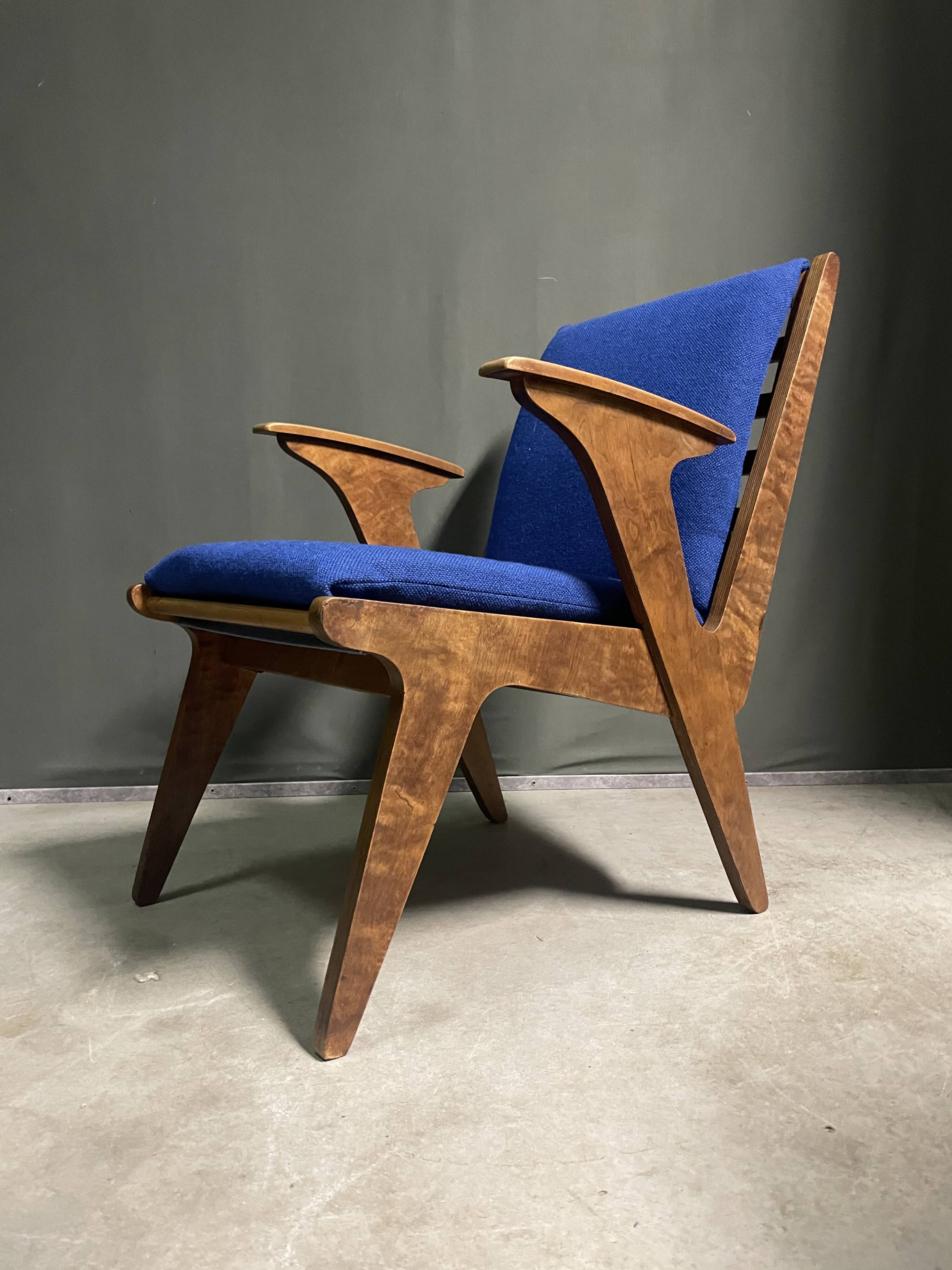 Very rare lounge chair by wim van gelderen for spectrum, 1950s