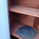 Parisian Art Deco armoire with beveled mirror and painted decoration