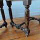 Pair of vintage Dutch stools with a patina – Wabi-Sabi spirit