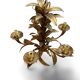 1960s Hollywood Style Gold Metal Chandelier, Fleuri