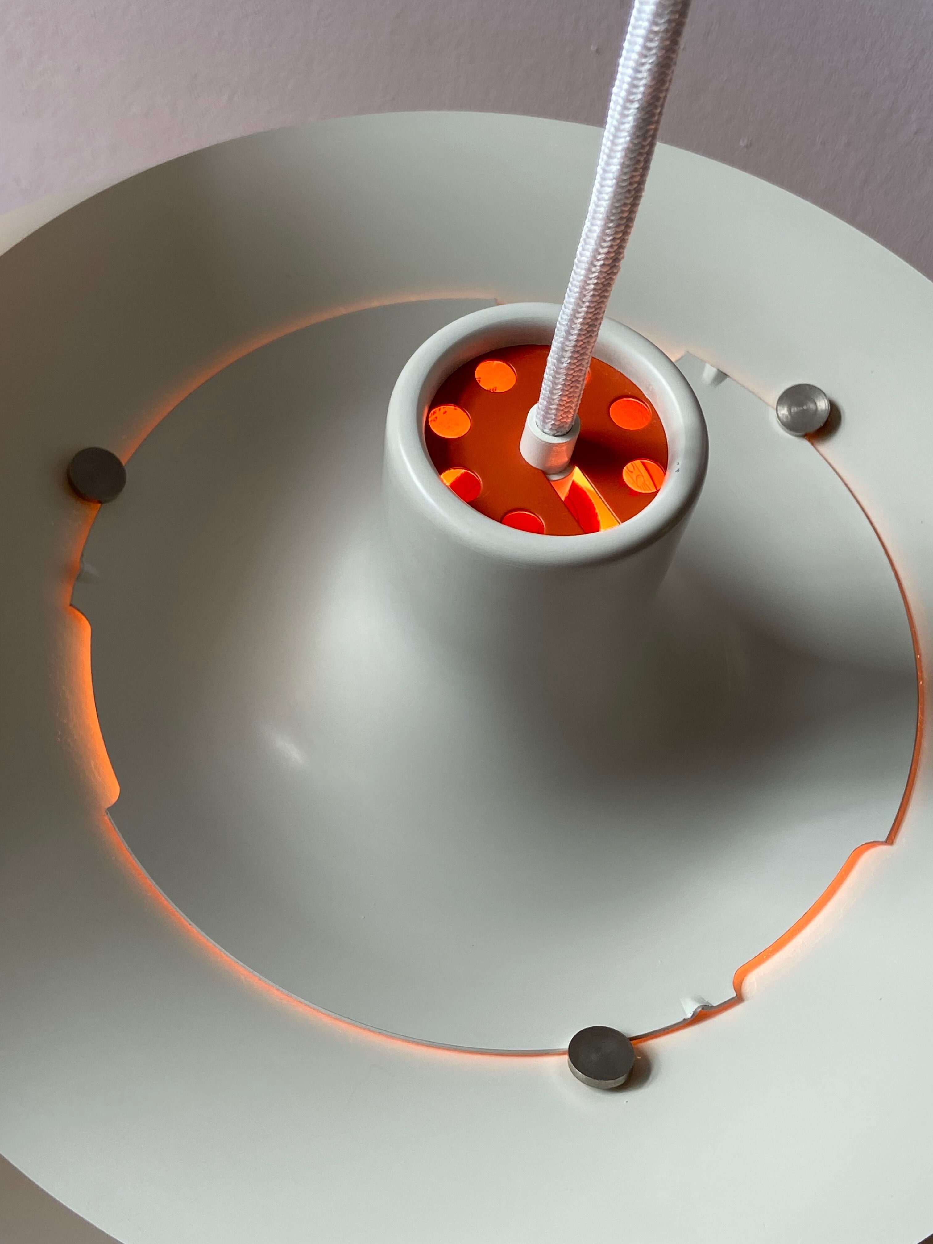 Pair Louis Poulsen PH5 pendant lamps by Poul Henningsen Denmark