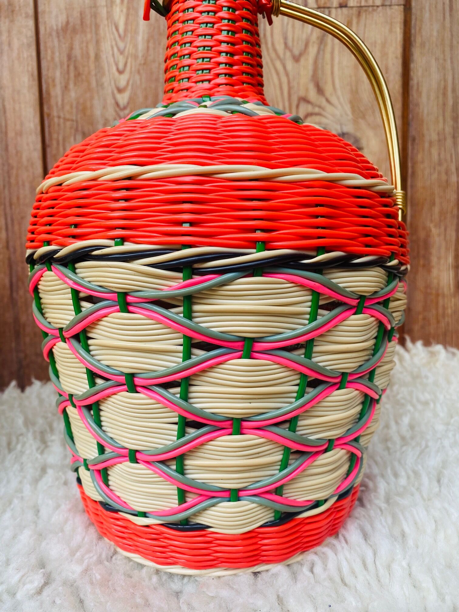 Duo of Dame Jeanne scoubidou 60s.