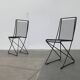 Set of black postmodern Kreuzschwinger chairs by Till Behrens for Schlubach, 1980s.