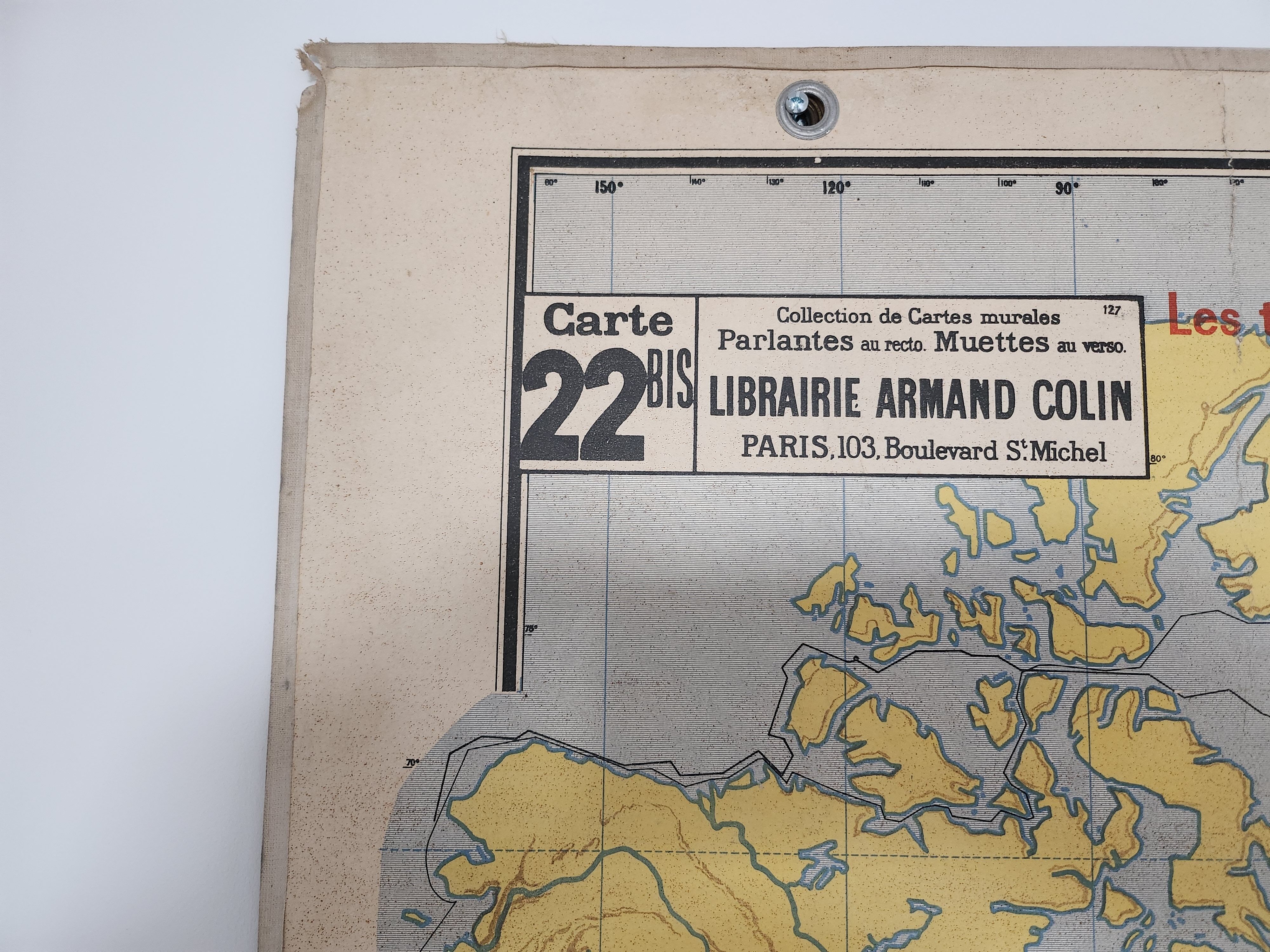 School wall map vidal lablache 22 and 22 bis