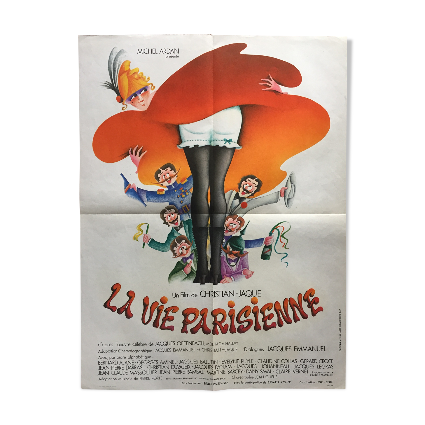 Cinema poster "La Vie Parisienne" 60x80cm 1977