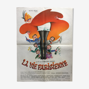 Affiche cinéma "La vie parisienne" 60x80cm 1977