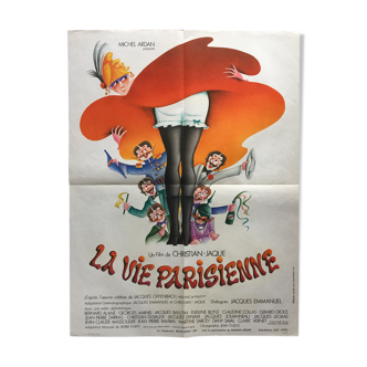 Affiche cinéma "La vie parisienne" 60x80cm 1977