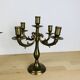 Paire de chandeliers laiton doré style classique, vintage