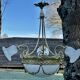 Superb Art Deco bronze chandelier, a mix of styles, circa 1930/50, 3 branches 4.