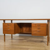 Mid-century freestanding teak desk by Kai Kristiansen for Feldballes Møbelfabrik, 1960s