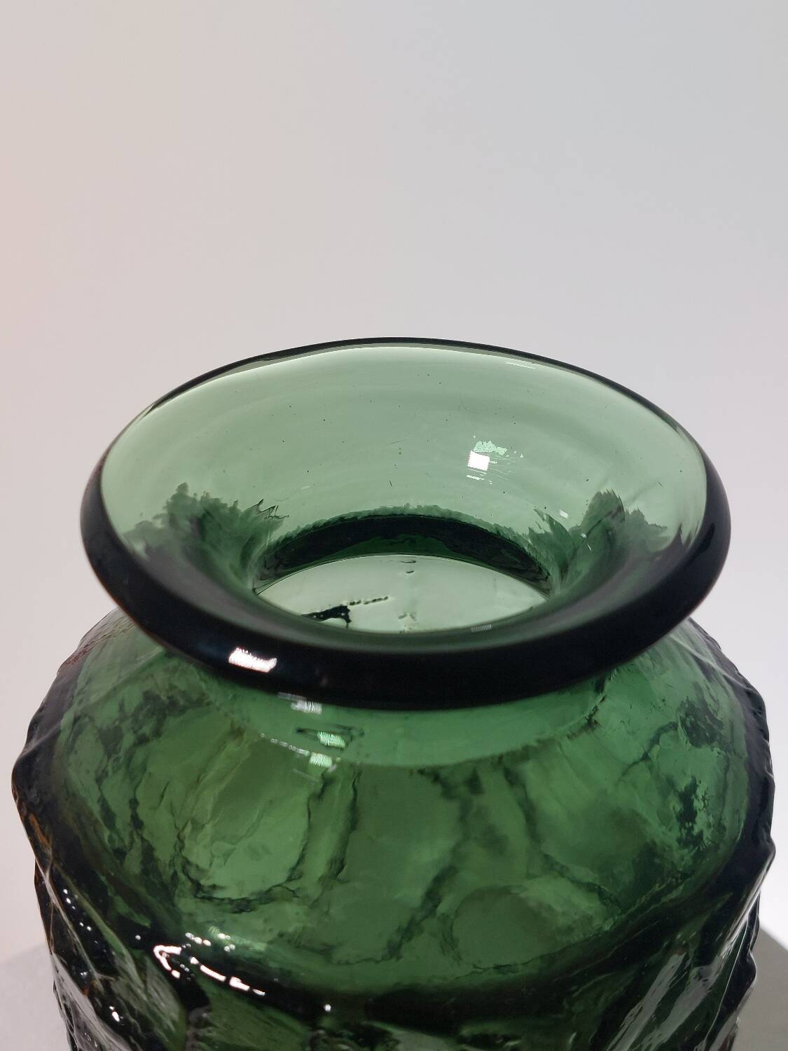 Vintage Mid Century Glass Vase by Augusstson Ruda Glasbruk