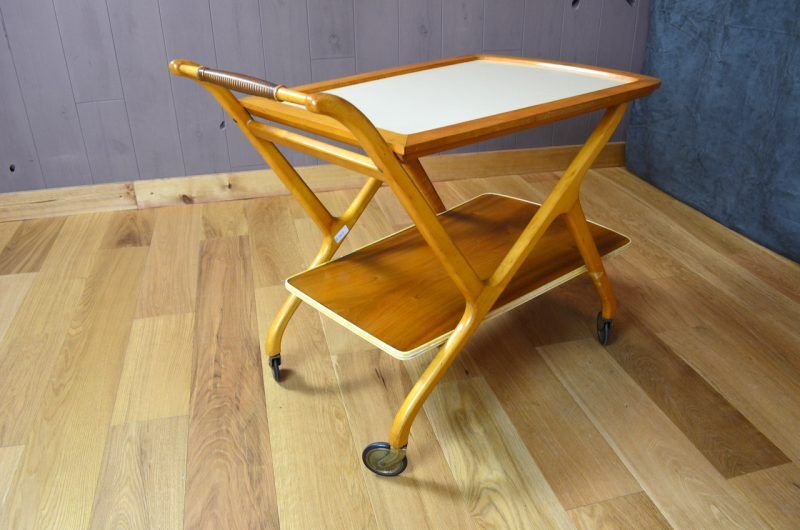 Scandinavian trolley in blond cherry 1960