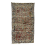 Turkish Anatolian Handmade Vintage Area Rug 204 cm x 114 cm