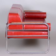 Bauhaus Sofa in Beech & Leather attributed to Thonet, 1930s