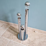 Large Space Age table lamp in chrome metal, Gaetano Sciolari, 1970.