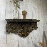 Old gilded wood coats holder