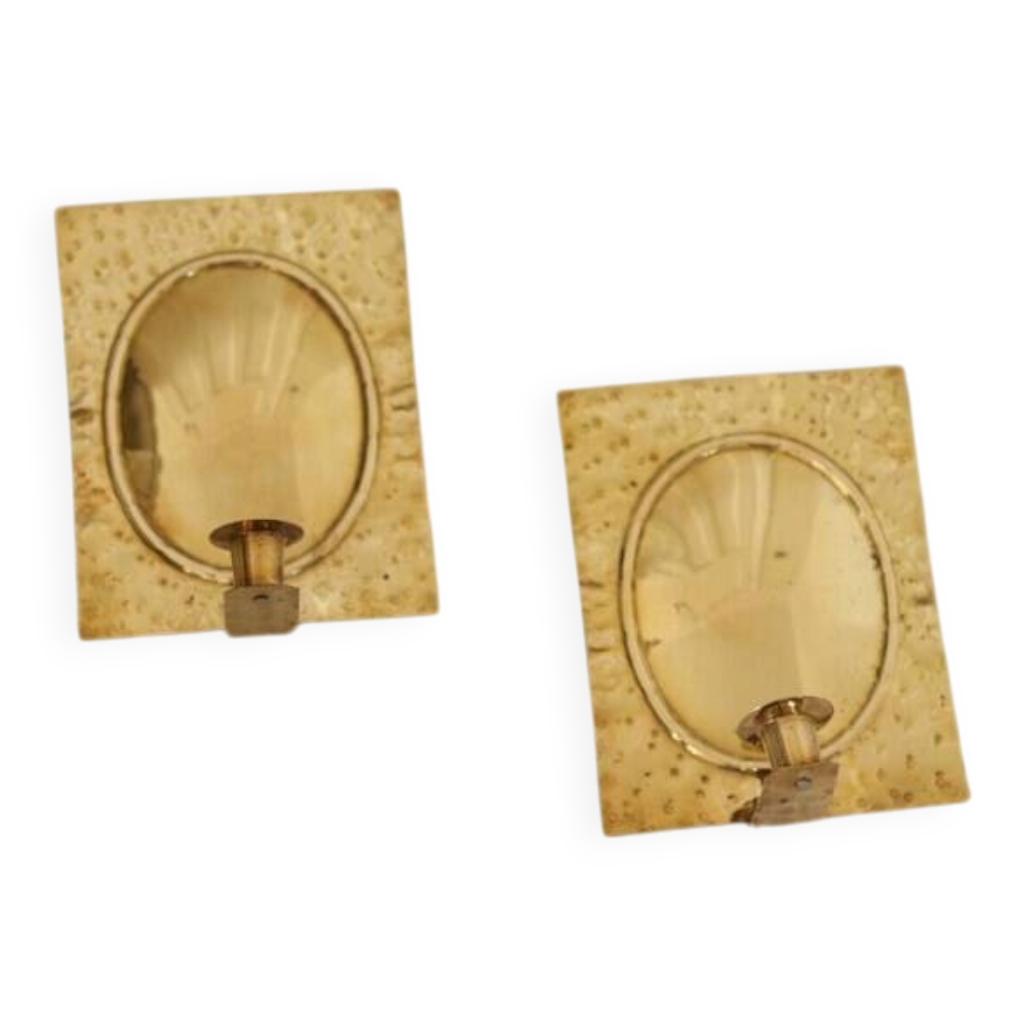 Pair of Swedish Brass Wall Sconces