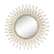Golden brass sun mirror