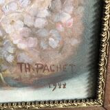 Oil on canvas ancient flowers