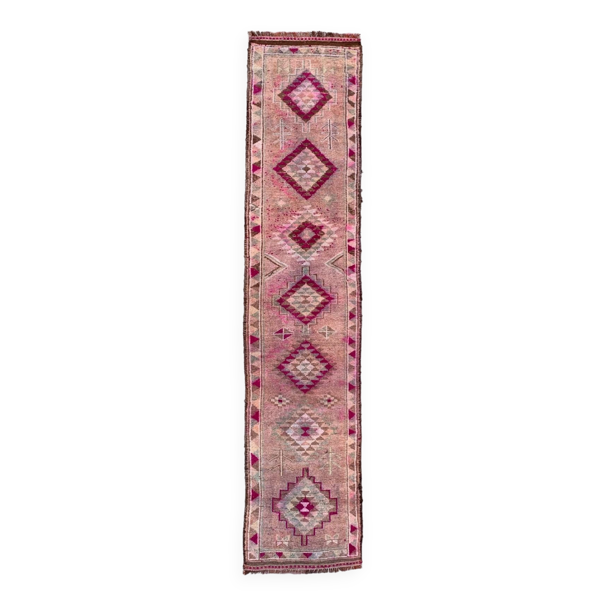 Vintage turkish runner 391x87cm