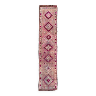 Tapis de couloir turc vintage 391x87cm