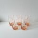 Lot de 5 verres à eau rose