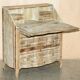 Rustic Swedish pine drop-leaf desk