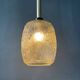 Transparent glass pendant with pattern, mid-century style
