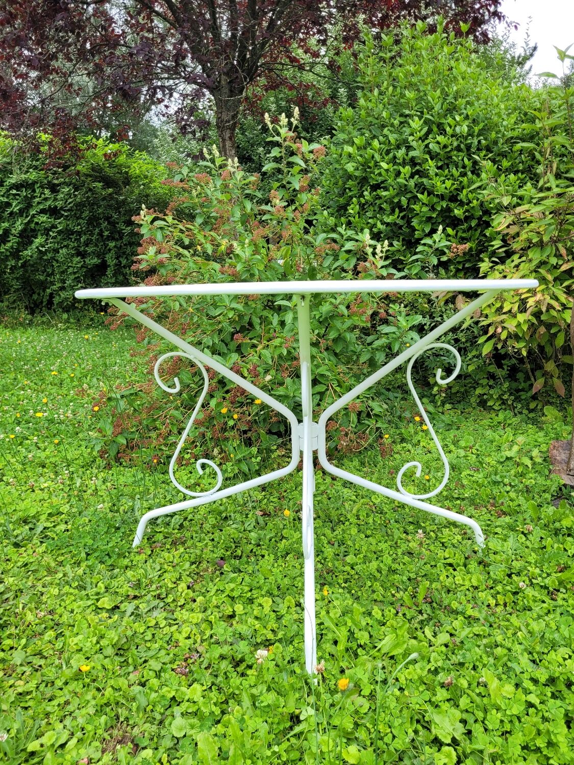 Wrought iron garden table