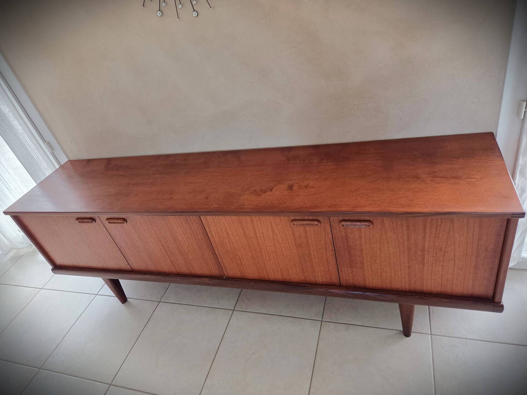 Mid-century Scandinavian teak sideboard design