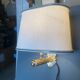 Italian Brass Sconces set of 12 with Satin Shades, 1980s