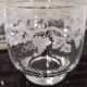 Set of 6 water glasses decorated with grapes and vine branches France