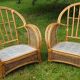 Rattan and vintage bamboo lounge