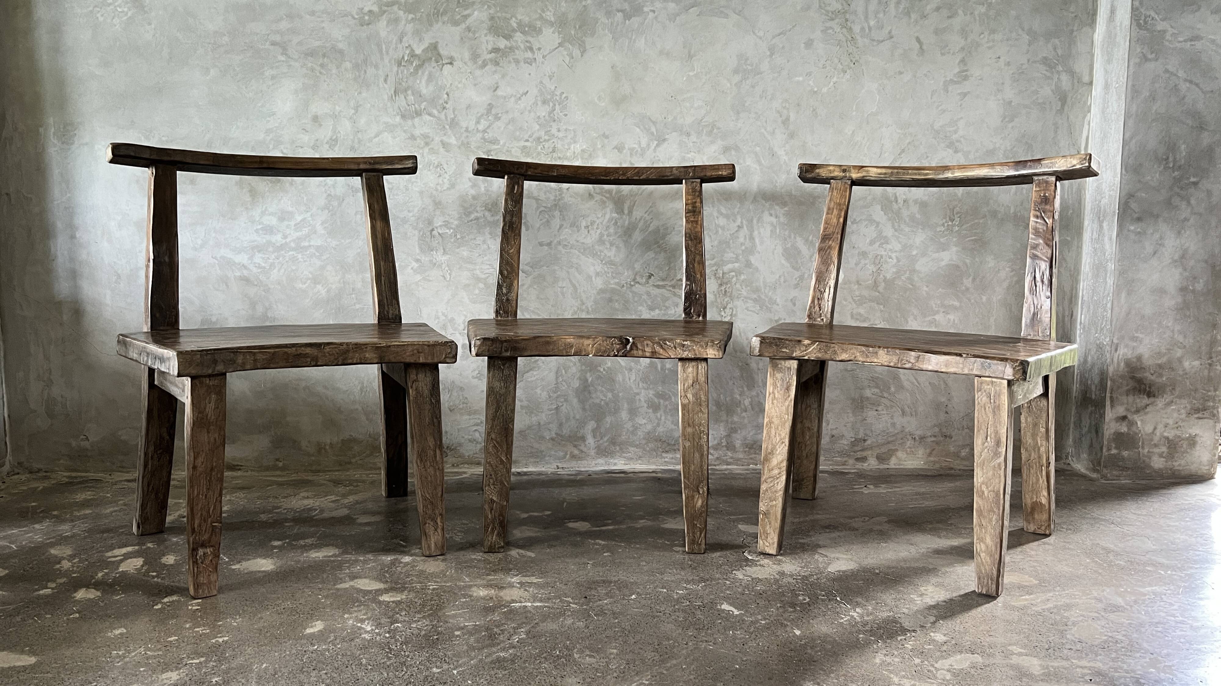 Large old teak chair or armchair H84 L60