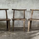 Grande chaise ou fauteuil en teck ancien H84 L60