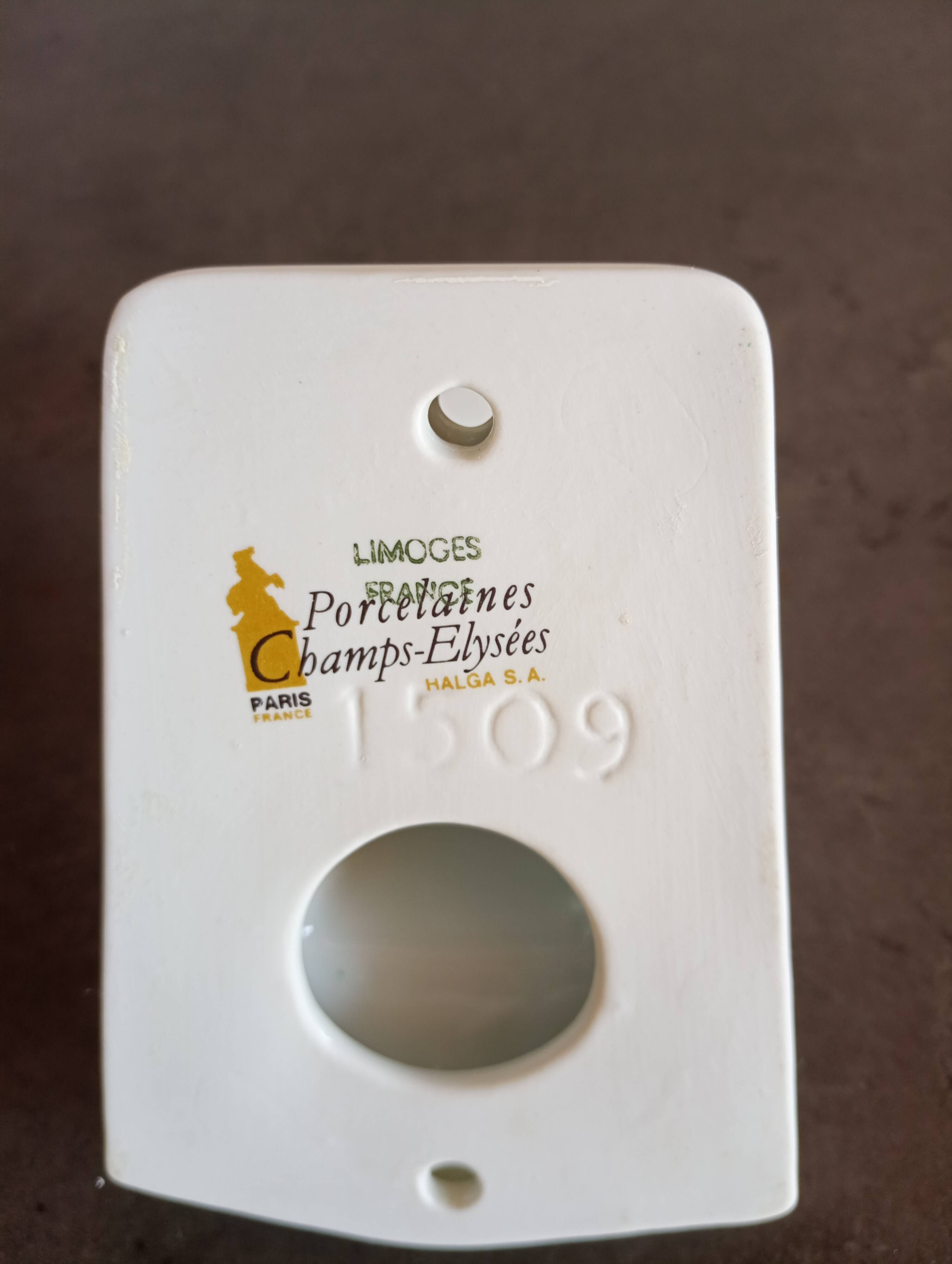 Vintage Limoges porcelain coat hook