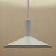 Danish white metal pendant lamp, conical shade, 2000s