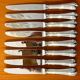 Christofle spatours 8 dessert knives 19.5 cm very good condition